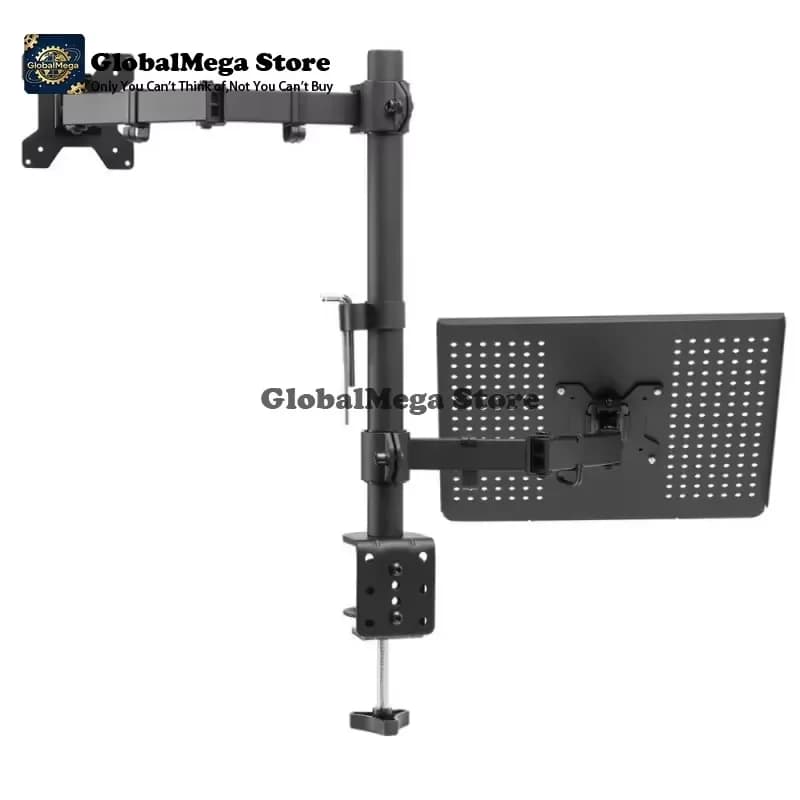 2026 Latest Dual Screen Laptop Stand with Mechanical Arm Adjustable Mount for Notebook Computer Two in One Secondary