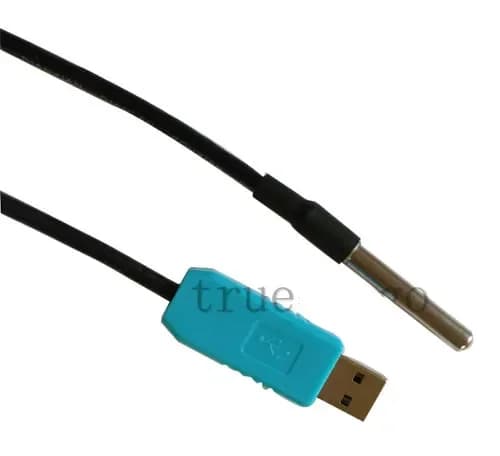 1pc Custom Temperature Sensor Module Temperature Sensor USB Interface DS18B20 Waterproof Probe18B20 for Arduino Test Software