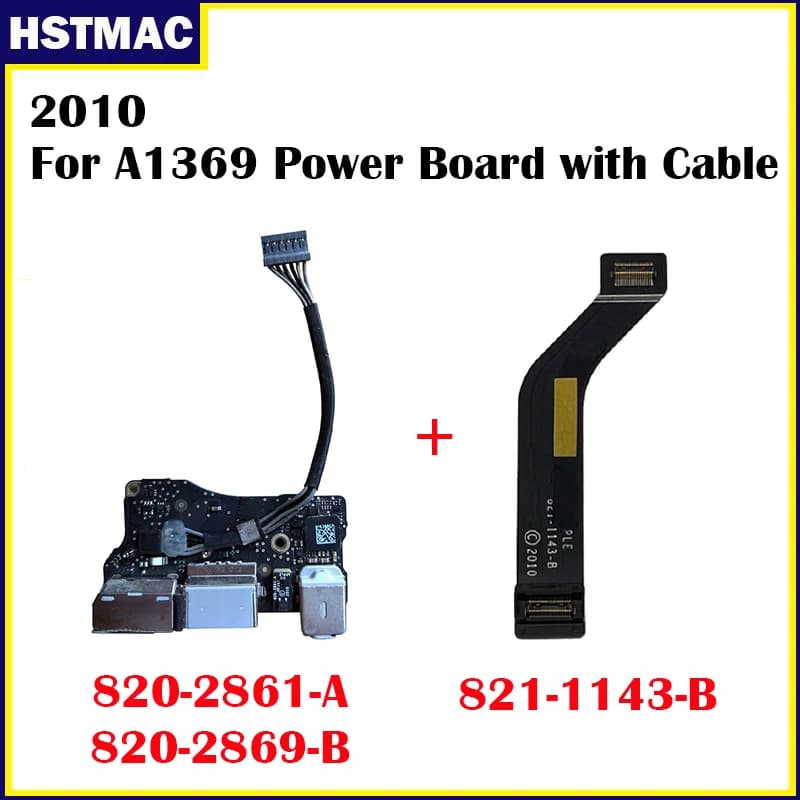 Original USB I/O Audio Card Cable 821-1143-B for MacBook Air 13 "A1369 DC-IN Power Jack Card 820-2869-B 820-2861-A 2010 years