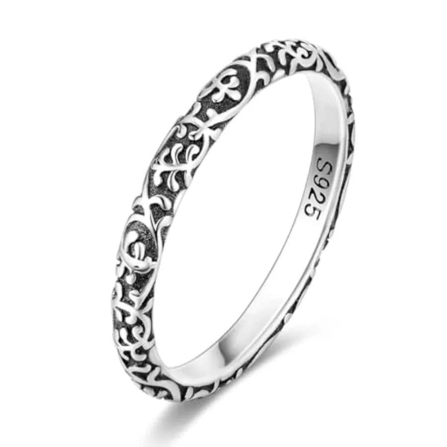 Anello Hapour in argento sterling 925 per donna, anelli impilabili in filigrana vintage, gioielli alla moda, regali per lei, misura anello 6-9