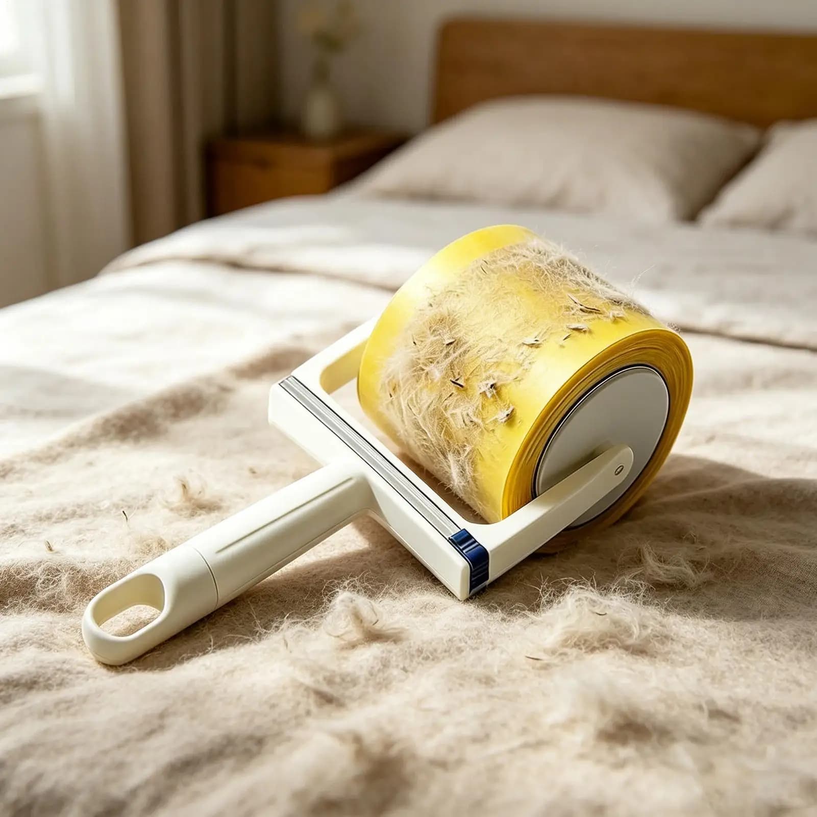 Rullo Adesivo Portatile da 10cm per Peli di Animali Domestici, Rimuovi Pelucchi Ergonomico Multifunzionale, Rullo Efficiente per la Rimozione di Polvere e Peli dai Vestiti