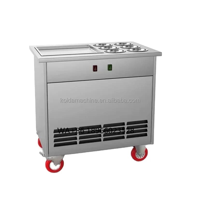 KOID Piatto Piatto Istantaneo Thailand Roasted Ice Cream Making Thai Stir Fry Taiwan Roller Bowl 6 Buckles Ice Cream Fried