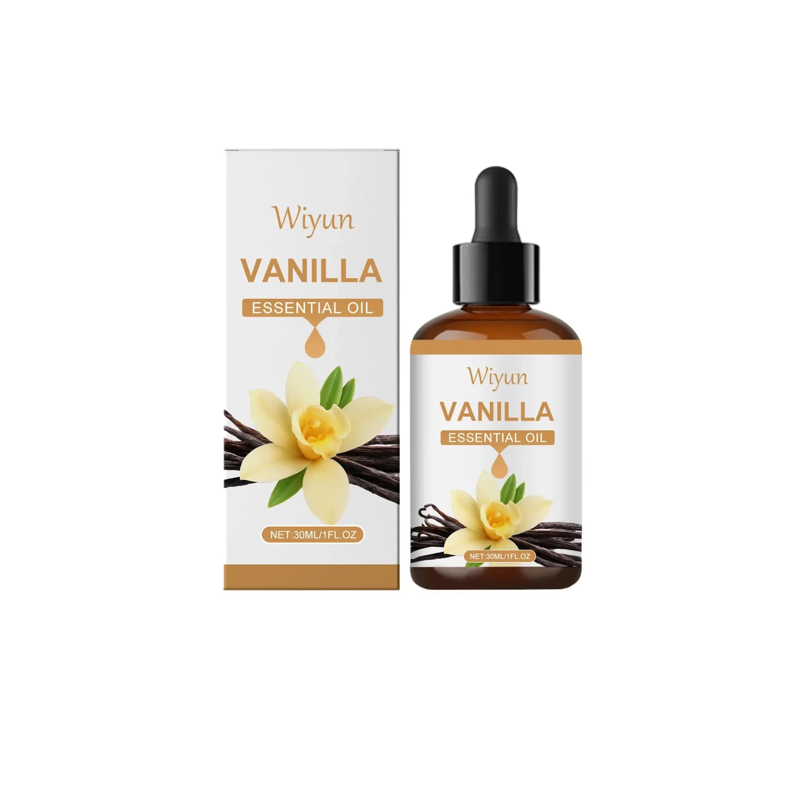 Olio Essenziale di Vaniglia WIYUN, Fragranza Naturale, Idratante, Nutriente, Delicato sulla Pelle, Non Appiccicoso, ad Assorbimento Rapido, Cura del Corpo e del Sonno