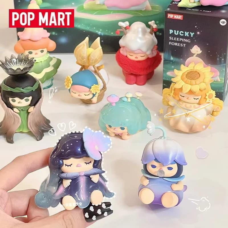 POP MART Pucky Sleeping Forest Series Genuine Blind Box Mystery Box Ornament Figurines Cute Guess Bag Toys Desktop Decoration