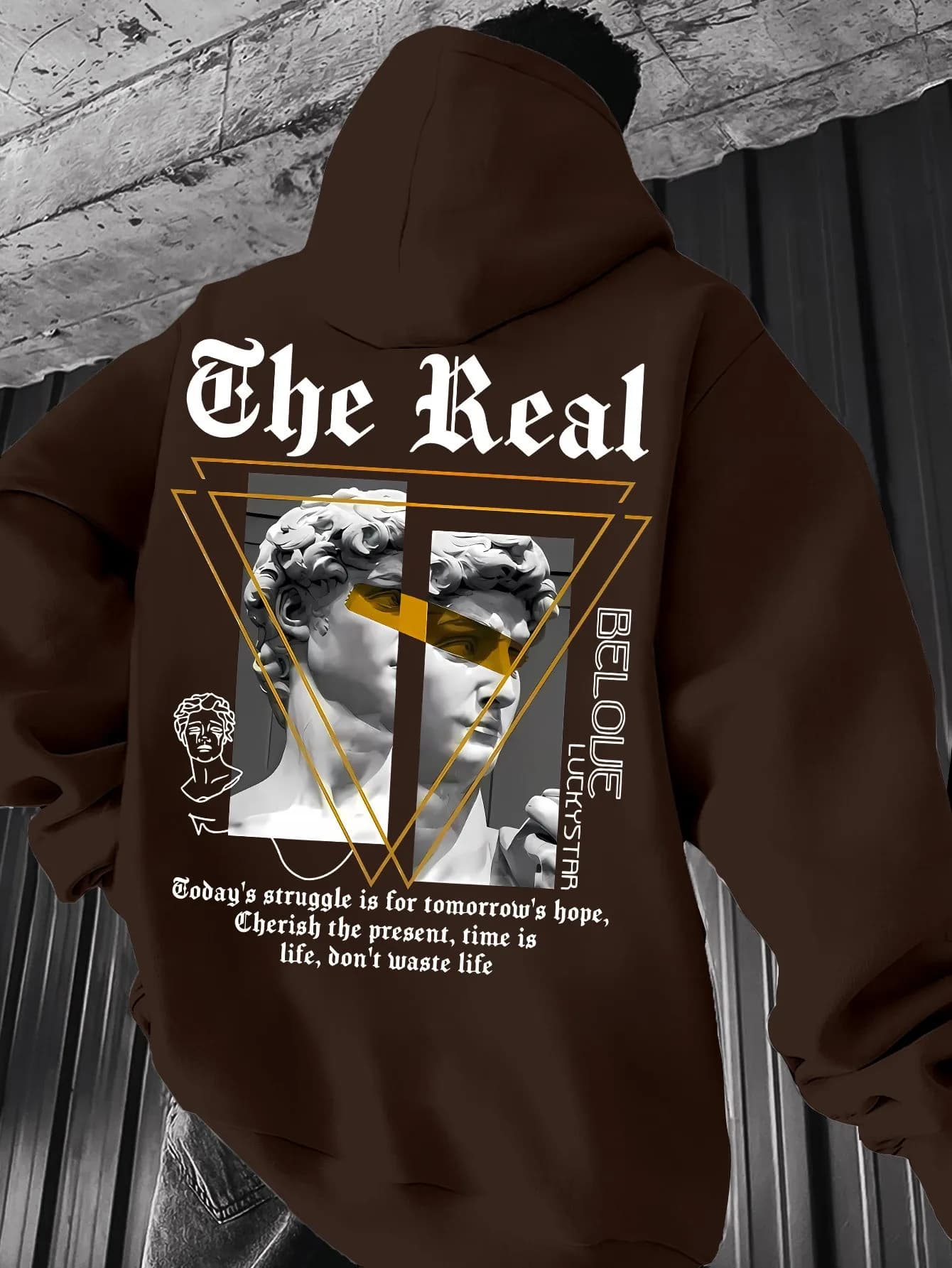 2026 Spring/Summer Best-selling Simple Casual Fashion-Style Comfortable Soft 3D Statue Pattern Printed Men's Hooded Sweatshirt