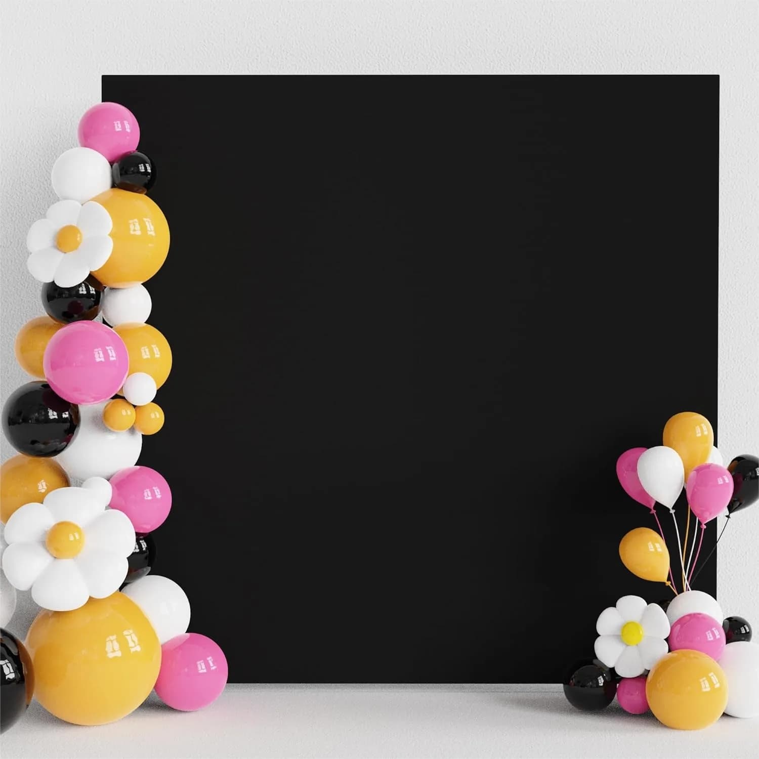 Copertura Nera in Spandex per Arco Quadrato 6.6x6.6ft per Decorazione Sfondo Matrimonio