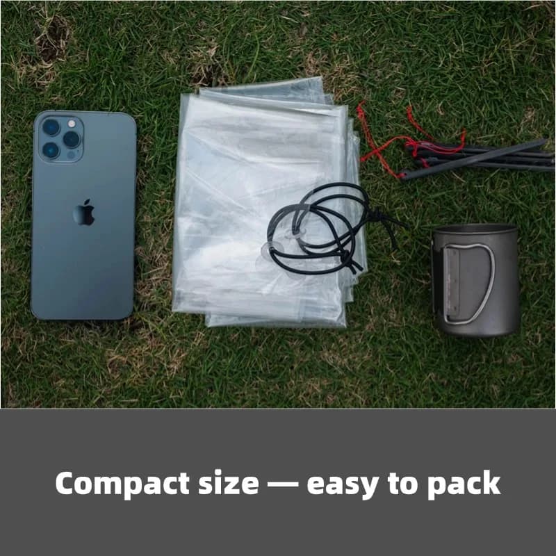 Telo Ultraleggero Polycro 69g — Tappetino Impermeabile per Tenda, Attrezzatura da Campeggio Compatta e Portatile, Accessorio per Rifugio da Escursionismo