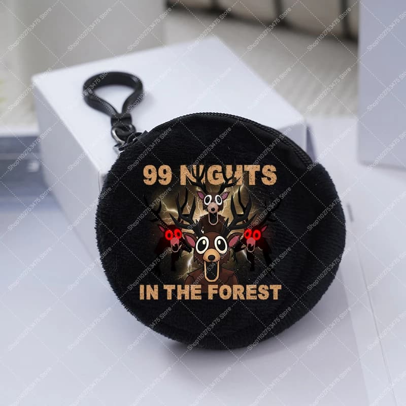 Gioco 99 notti nella foresta Portafoglio in peluche anime Portamonete per bambini Cartoon Custodia per ragazzo Accessori Borsa per soldi Regali di Natale