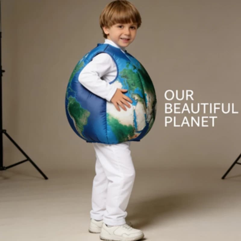 Baby Costume for Sport Day: Children's Coating for World Peace Day, Outfit for Cosplay Save the Earth, Clothing for Theater Shows
