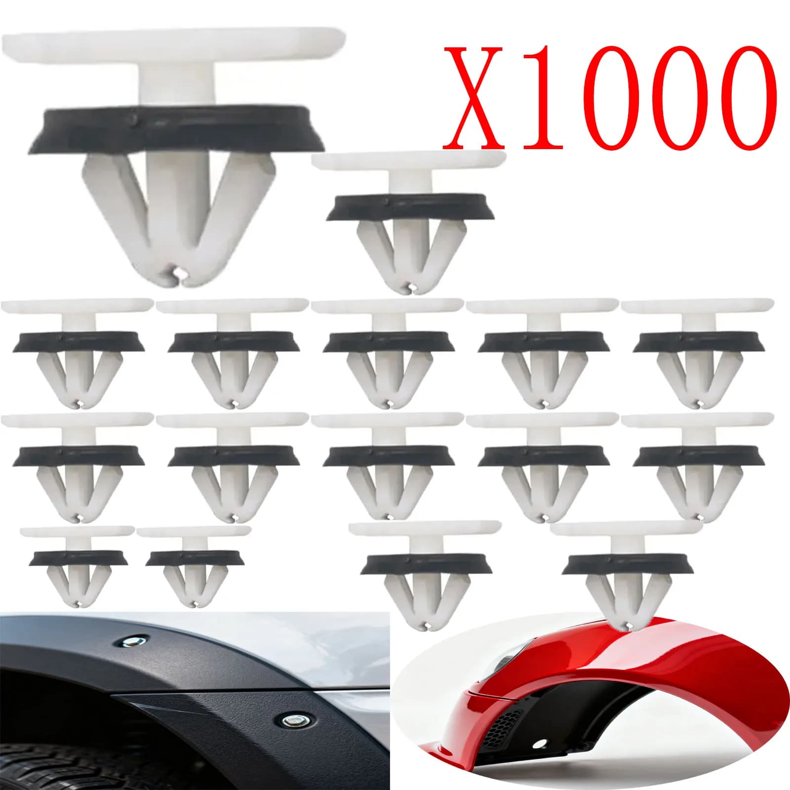 10-1000X Auto Clip Bilanciere Pannello/Parafango Flare Stampaggio Clip Gonna Laterale Elementi di Fissaggio Trim Parafango Parafango Clip Per Ford W716352-S300