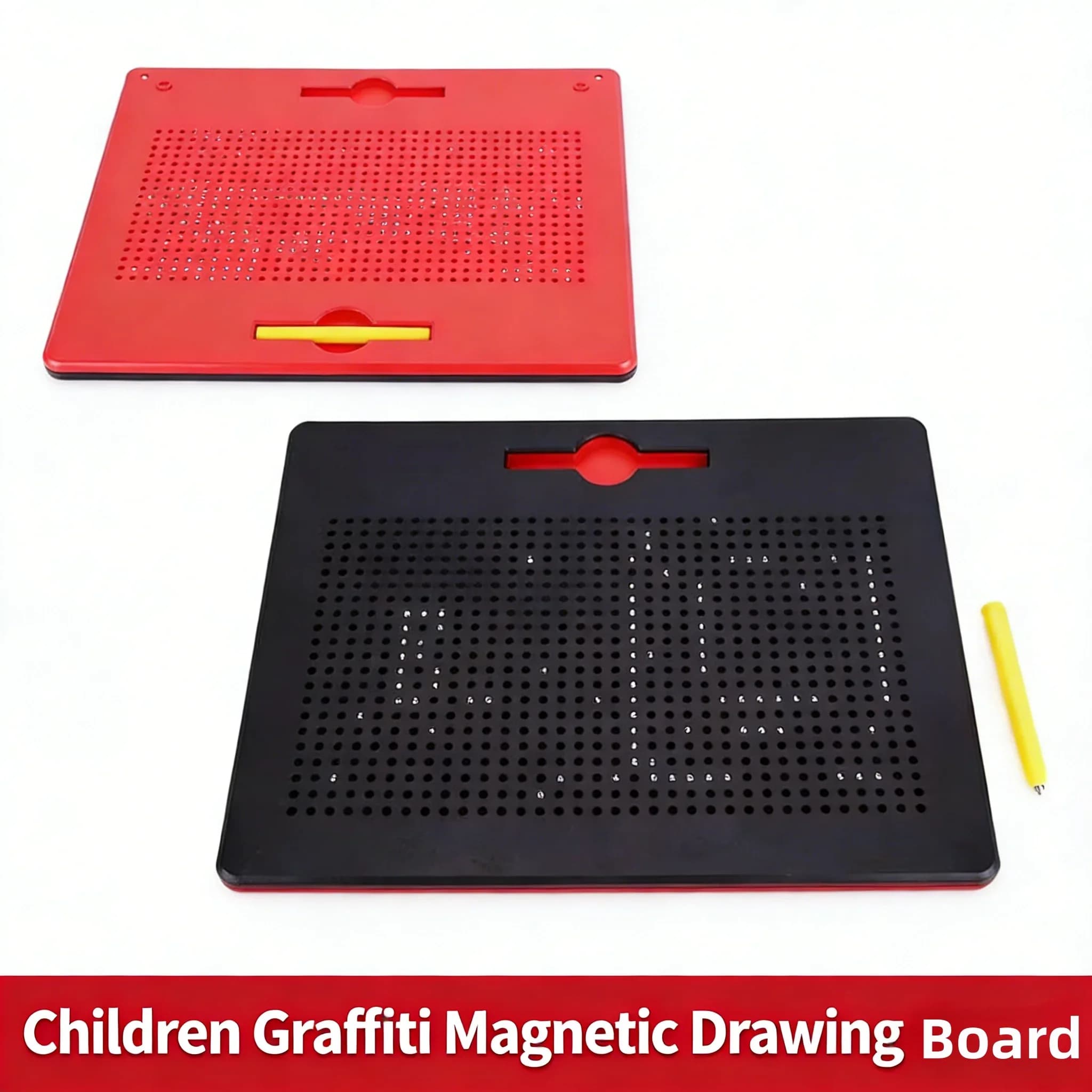 Lavagna magnetica per disegno a graffiti per bambini, tavoletta magnetica con sfere, blocco per schizzi, gioco educativo per l'apprendimento del disegno per bambini e bambine