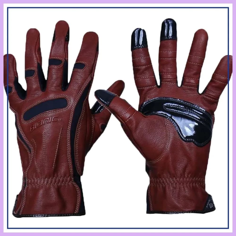 Guanti da lavoro in pelle resistente per uomo - Pelle di capra premium, imbottiti e traspiranti (Grande, Marrone)