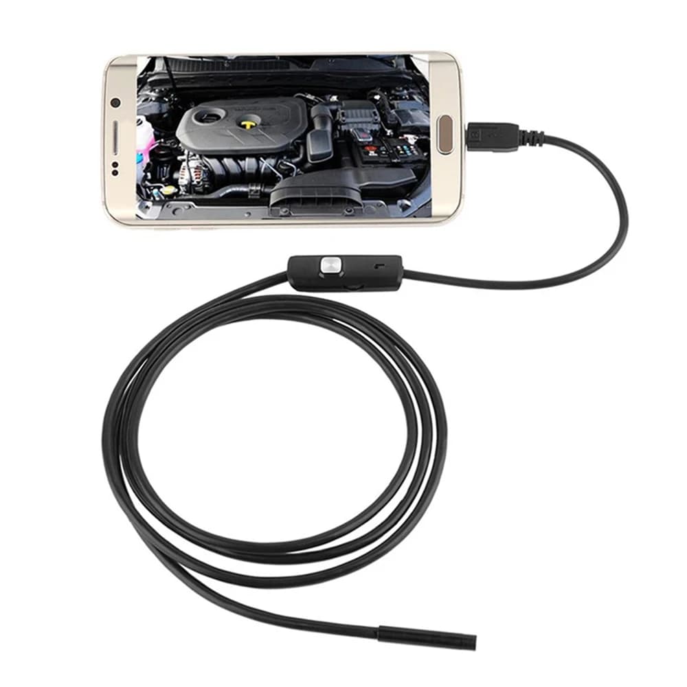 7MM per Android endoscopio Micro USB Mini Camera tubo ispezione auto endoscopio 6 led impermeabile per Smartphone Pc