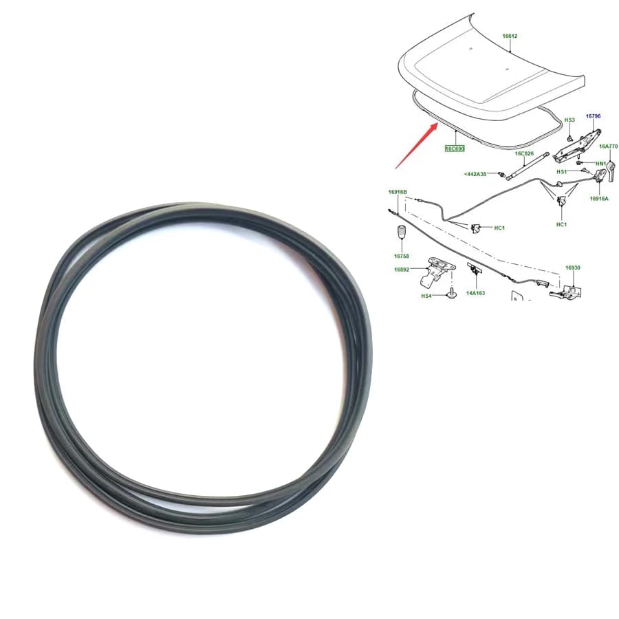 1Pc Sunroof Glass Seal Sliding Roof Weatherstrip Seal/Front Windshield/Front Hood/Trunk Strip For Land Rover Discovery 4 LR4