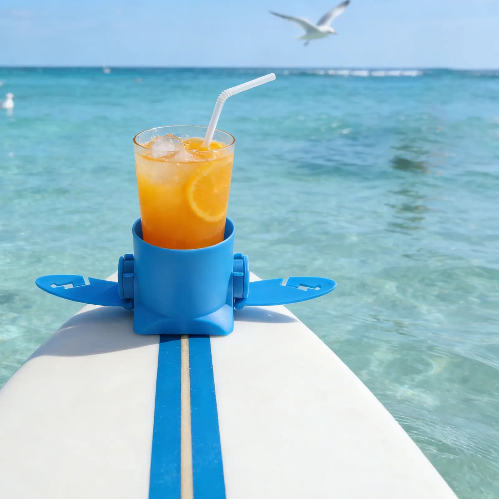 Portabicchieri per Kayak, Paddle Board, Surfboard, Canoa, Barca, Camper, Uso Esterno, Supporto Universale Regolabile per Bottiglie e Bevande, Blu, Compatibile