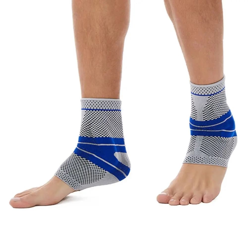 Knitted Sports Ankle Brace Lightweight Breathable Ankle Support Sleeve Anti-slip Silicone Elastic Ankle Compression Sock Running