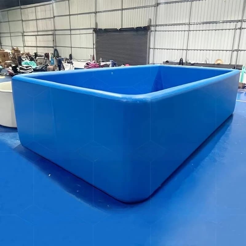 Commercial Custom Outdoor Portable Inflatable Pool Water Drop Knitted Fabric Kids Water Drop Needle Pool