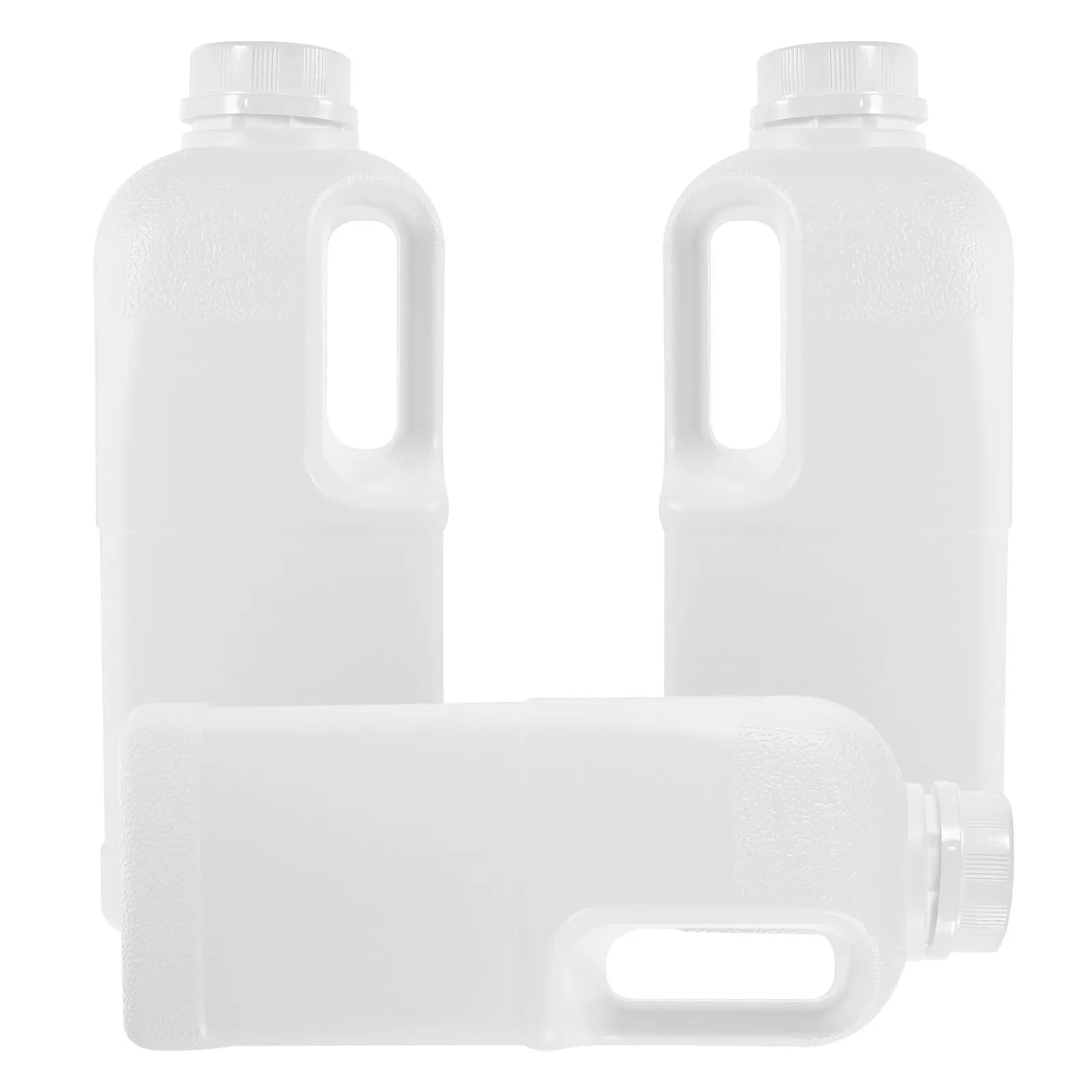 Contenitore per acqua da 2 galloni, 3 pezzi, con tappo a prova di perdite, maniglia ergonomica, contenitore di stoccaggio in plastica per uso alimentare, riutilizzabile, senza BPA, per la casa
