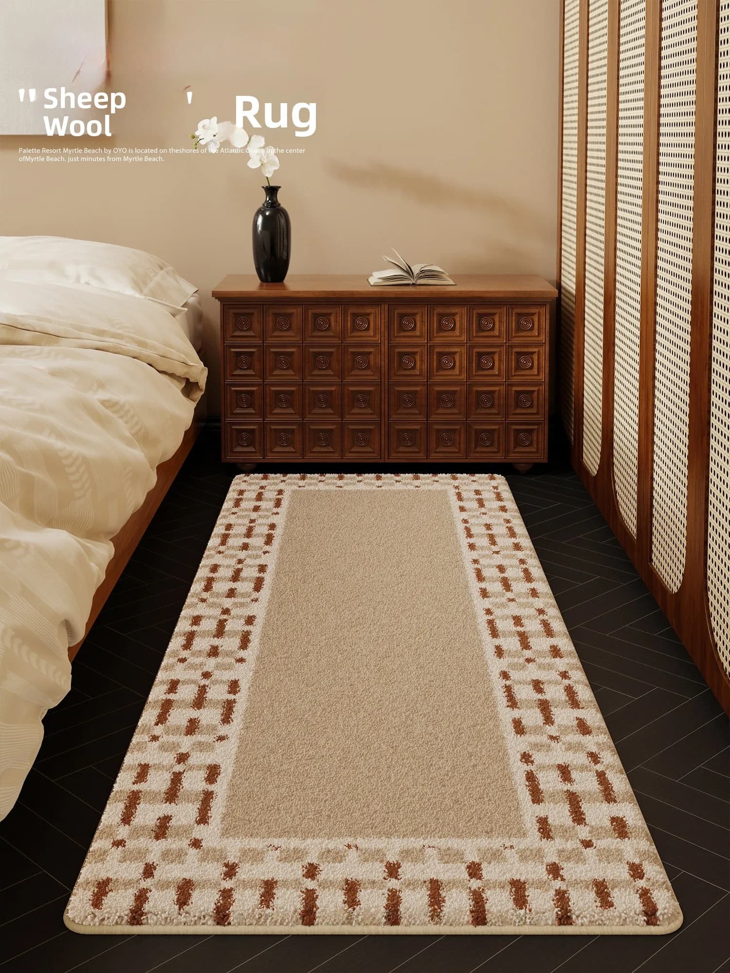 Living Room Bedroom Carpet Long Stripe Plu Rug Ancient Beau Sle Easy Care Woolen Floor Mat Home Decor