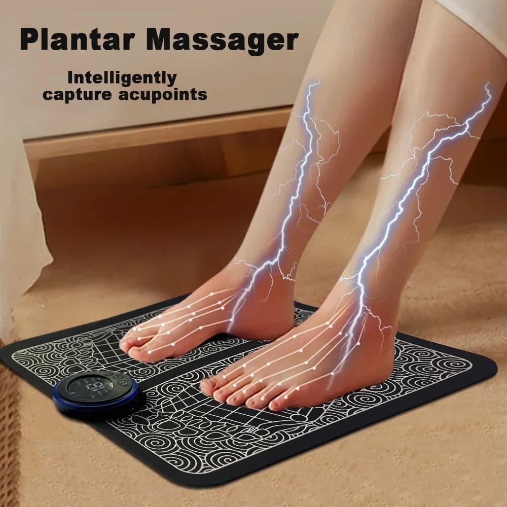 Foot massage mat with electric USB charge Relax foot acupuncture massage mat Improves blood circulation 8 modes Relaxing at 19 levels