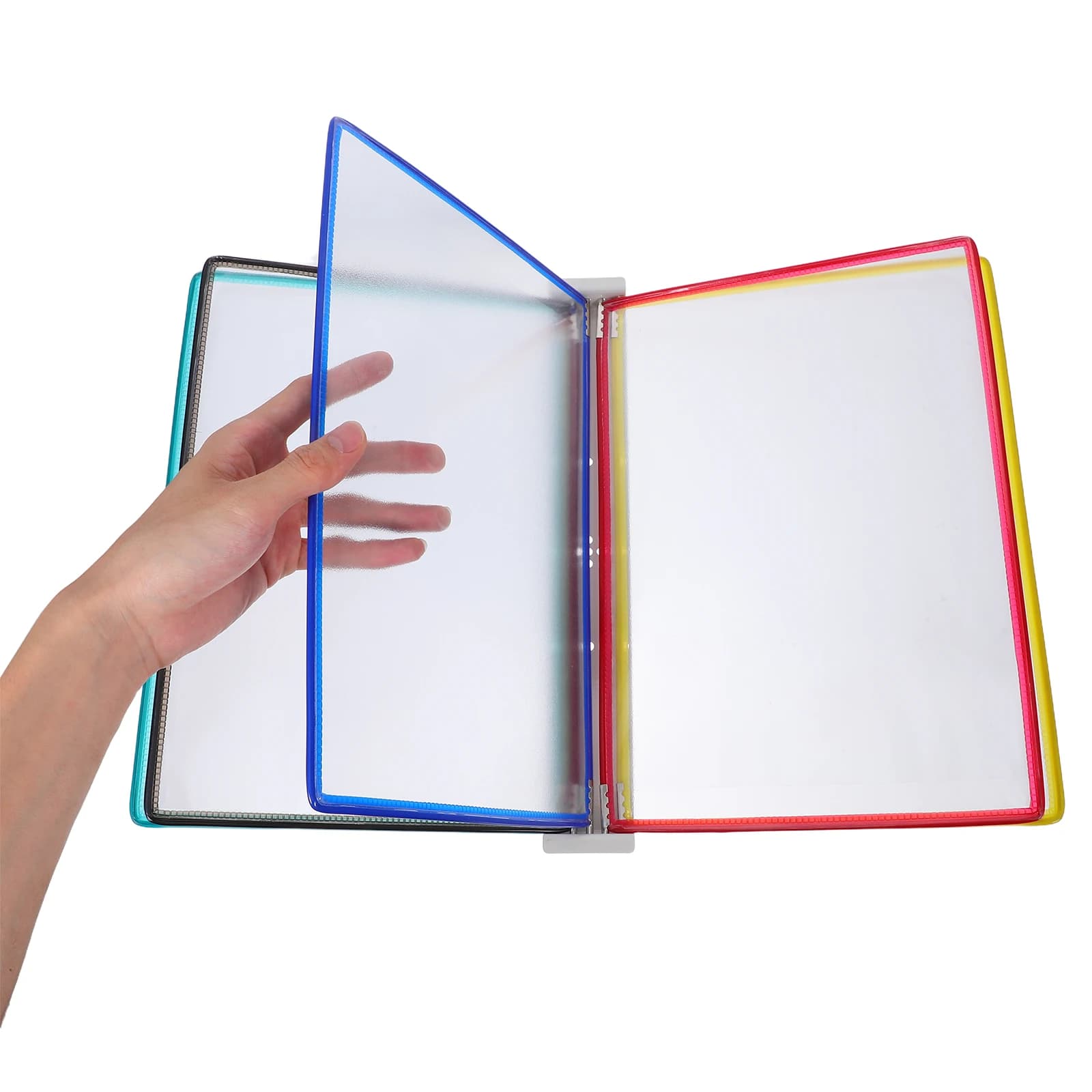 Portadocumenti da parete A4, porta documenti a 5 pagine, porta riviste, espositore da parete per ufficio e aula