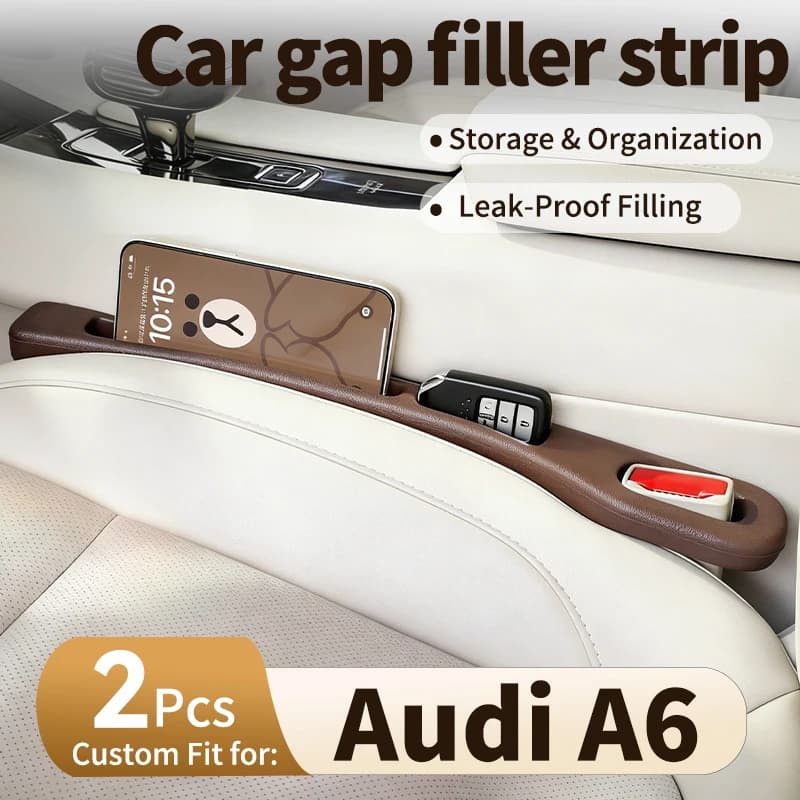 Esclusivo per Audi A6, Striscia di Riempimento per Spazi tra i Sedili, Organizzatore Anti-Caduta per Telefono con Funzione di Stoccaggio e Organizzazione