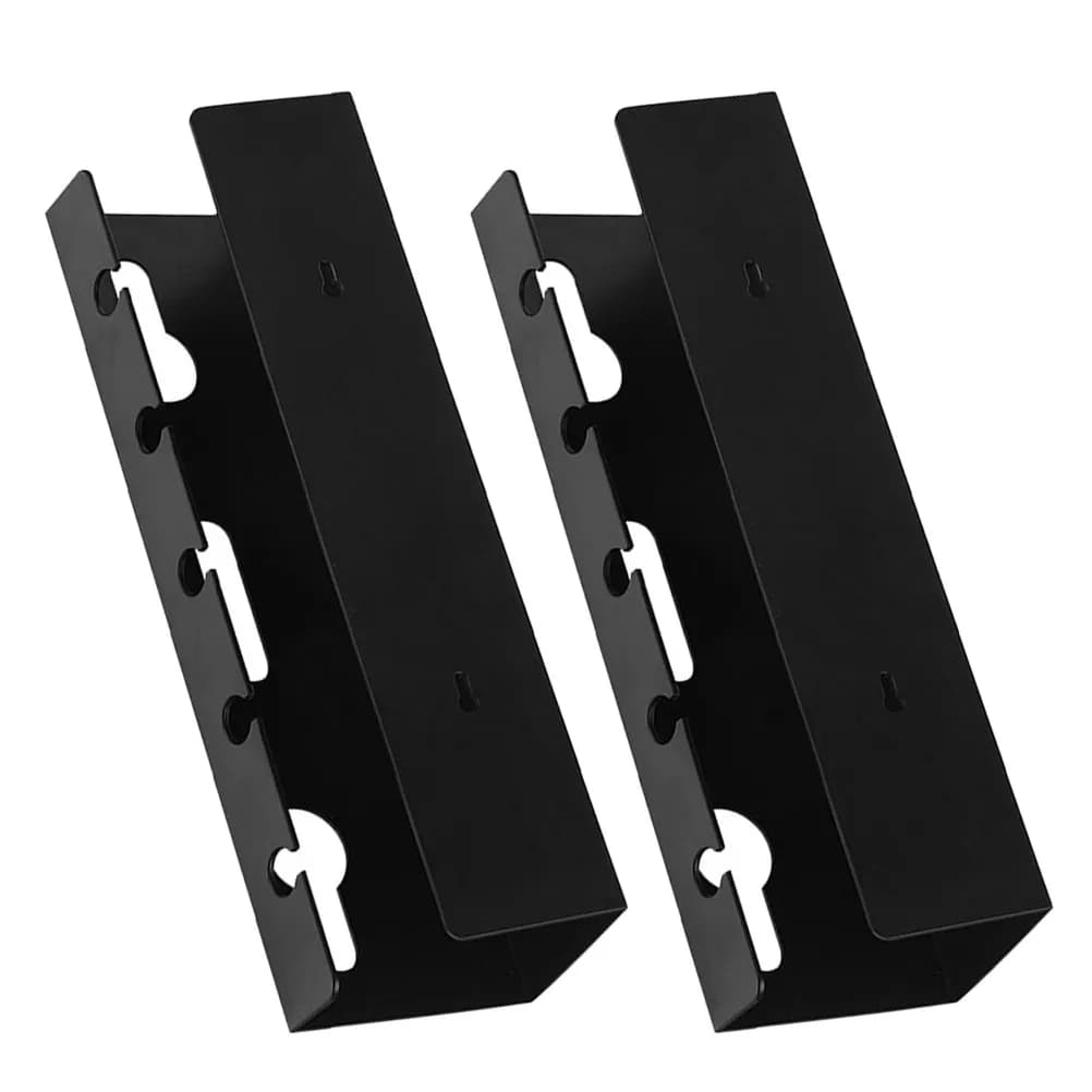 2Pcs Self Adhesive Under Desk Cable Organizer Desk Mounted Cord Management Shelf for Office Study Room Clutter Free Workspace