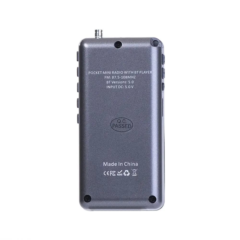 Radio Bluetooth Multifunctional Portable with Alarm Clock, Integrated Speaker, DSP, FM Radio Stereo, Rechargeable Music Reader