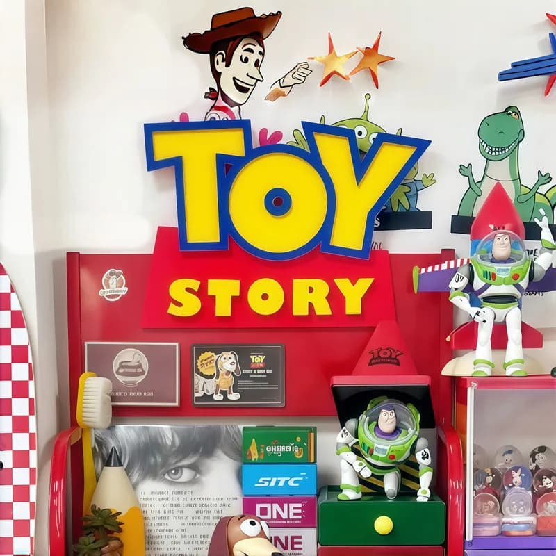 TOY STORY 3DLogo Signboard Cartoon Character Night Light Room Wall Decor Live Room Home Decoration serie Model Ornament In Stock