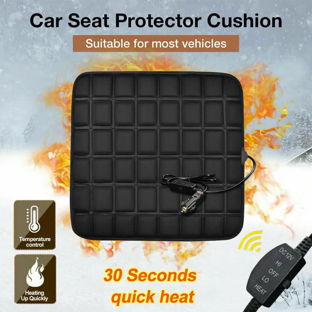 1pc Cuscini riscaldanti per seggiolino auto Protezione dal freddo invernale Cuscino per sedile riscaldato Motori universali Coperta elettrica Accessori per auto 12V