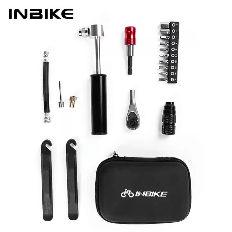 INBIKE kit di attrezzi per la riparazione della bicicletta riparazione della pompa leve per pneumatici per bici Set multiuso strumento per Mountain Bike accessori per ciclismo MTB