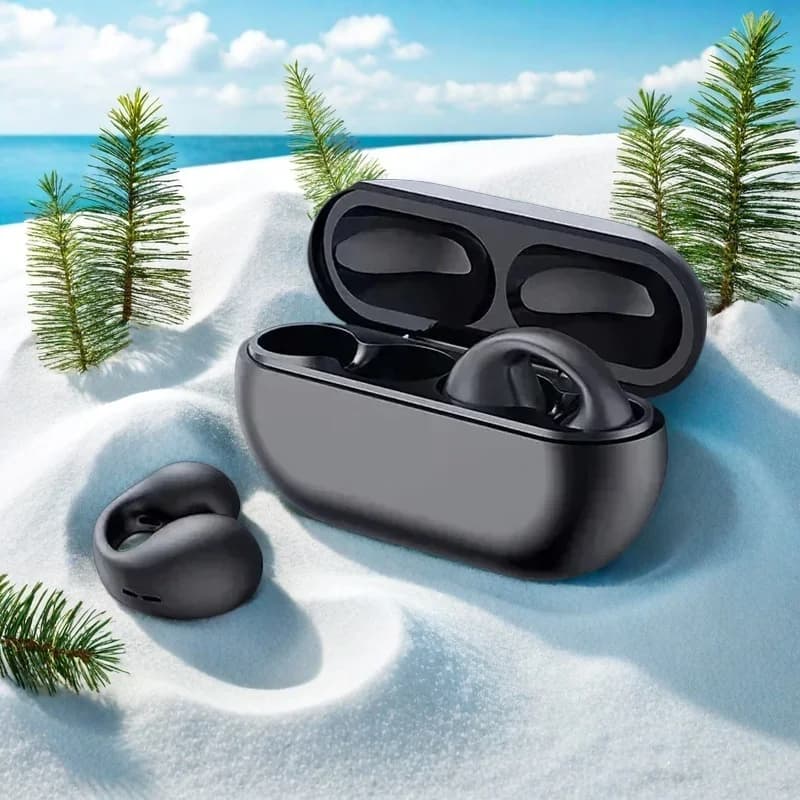 T75 Fone Auricolare Bluetooth 5.3 Cuffie wireless a conduzione ossea Cancellazione di chiamate HD Auricolari da gioco sportivi