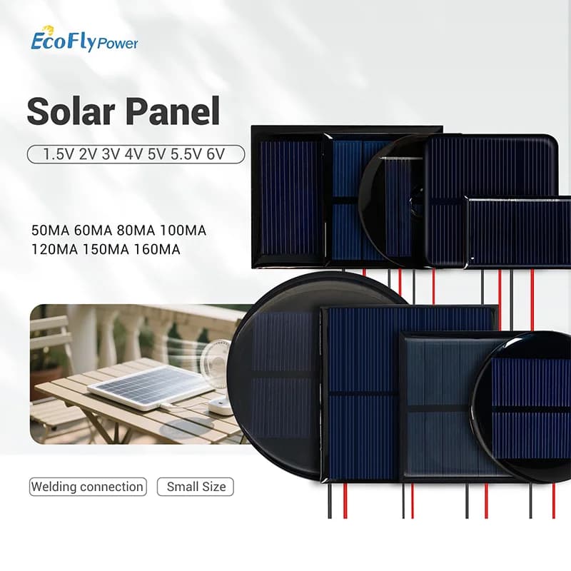 1PC 1.5V 2V 3V 4V 5V 5.5V 6V 50MA 60MA 80MA 100MA 120MA 150MA 160MA with wire Mini Round/Square DIY Solar Charger