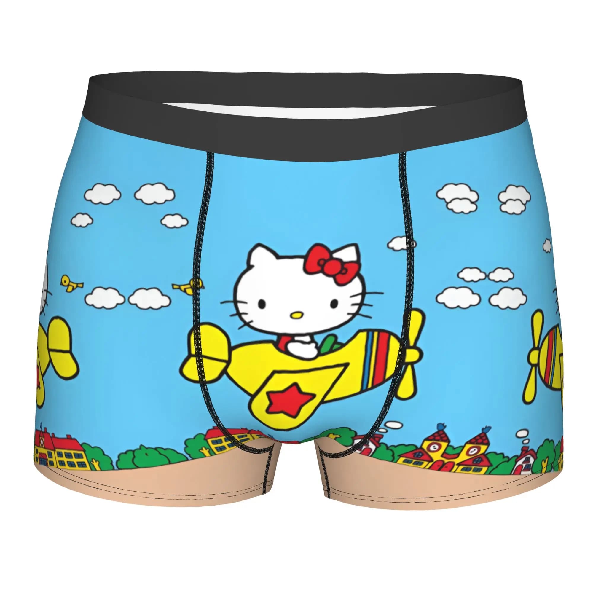 Custom Novelty Kitties Kitten Boxers Shorts Panties Men's Underpants Stretch Cat Anime Briefs Underwear