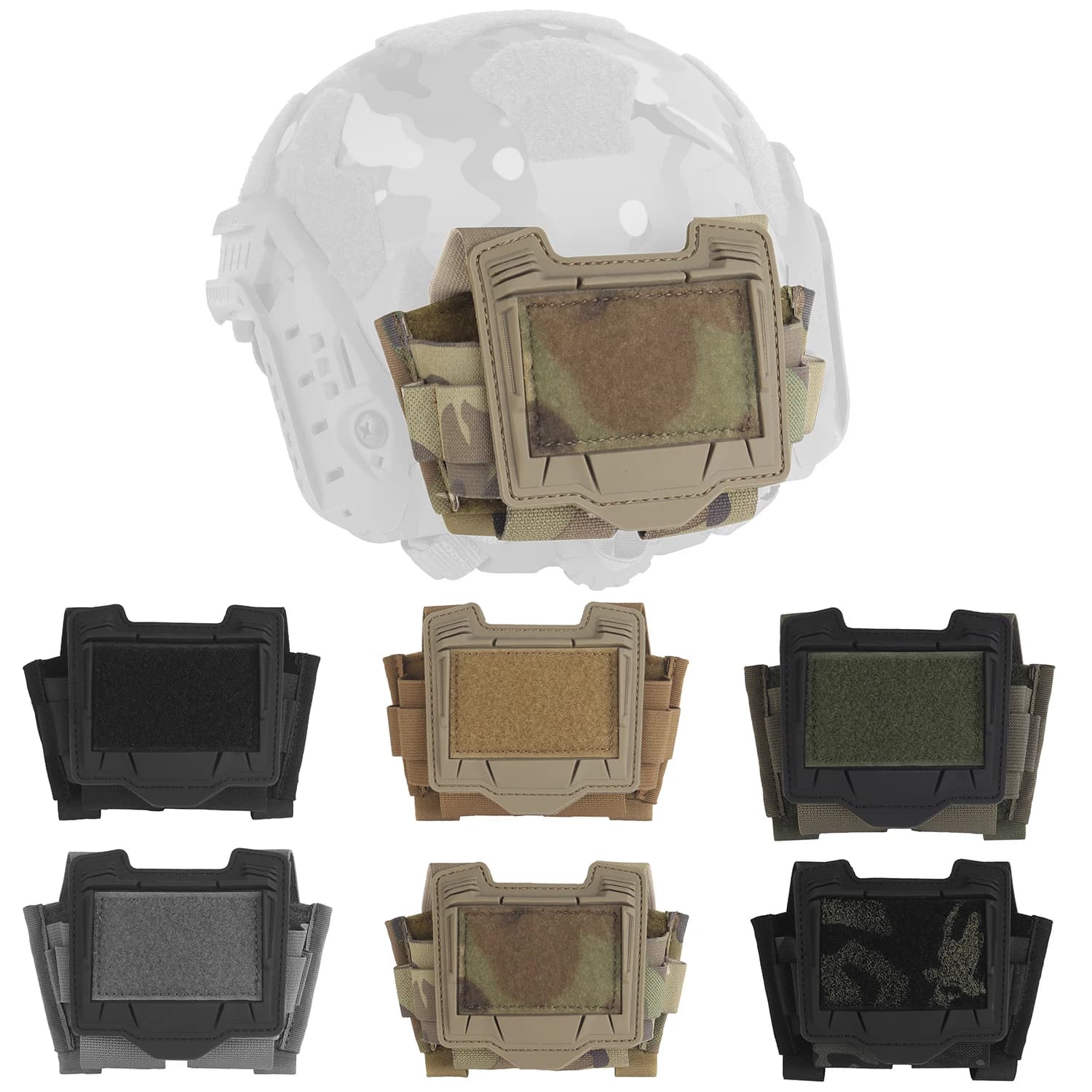 Helmet Accessories Management NVG Battery Pack Counterweight Comms PTT Storage Batteries Accessory Loops Box Protection