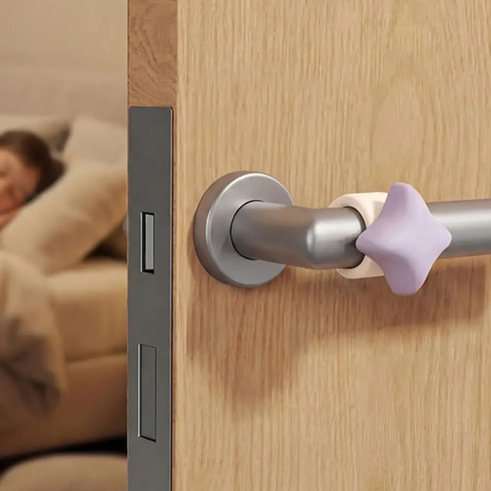 Paracolpi Portatile in Silicone per Maniglia della Porta, Protezione Murale Antiurto a Cartone Animato, Fermaporta Silenzioso Senza Foratura per Decorazione Camera da Letto