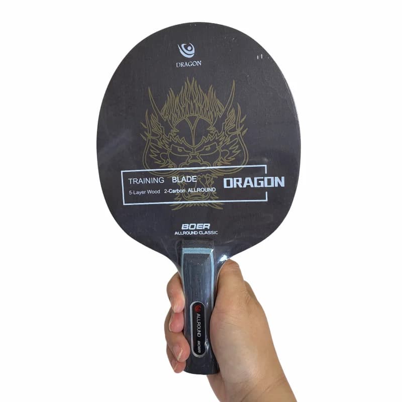 1 Piece Professional Ping Pong Rack in Carbon, 5 Wood Sheets + 2 Carbon Plates, Offensive Rack for Quick Attack