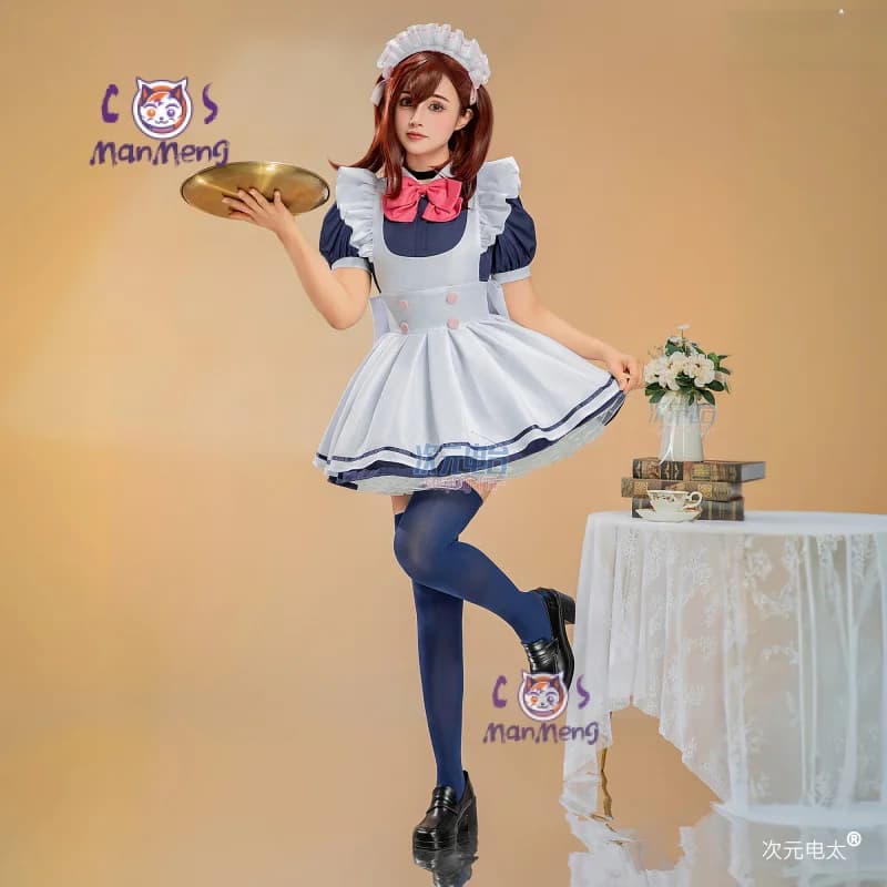 Anime DAN DA DAN Ayase Momo Costume Cosplay Adulto Donna Uomo Dolce Cameriera Vestito Copricapi Cravatta Calzini Set Halloween Lolita Uniforme