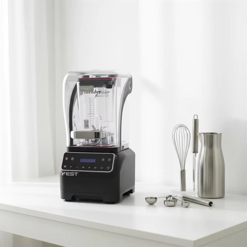 Touch Control Professional Low-Noise Design 2L Commercial Blender Machine High-Volume Smoothies Milkshakes Food Processor