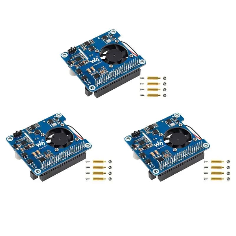 AT21-3X Waveshare POE HAT (C) For Raspberry Pi 4B/3B+, Power Over Ethernet HAT, Support IEEE 802.3Af/At-Compliant Network