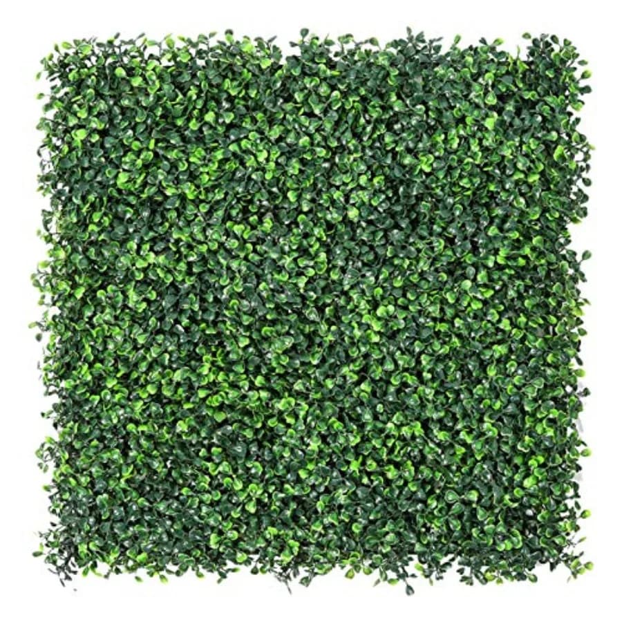 12 Pieces Artificial Bosso Panels 20x20 inch, Decorative Siepe for Privacy, Solar Protection, Garden Fence for Exterior and Interior, Courtyard Decoration