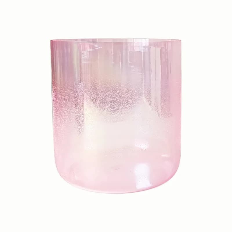 Amazing Wholesale Pink Crystal Alchemy Singing Bowl Transparent Universe Pink Sound Bowl Crystal Singing Bowl Meditation