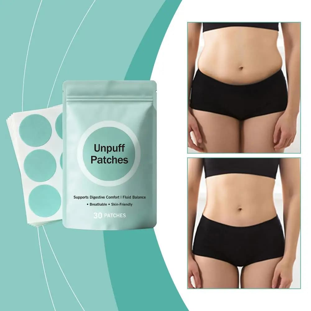 30 PATCHES Unpuff Patches: Support for Digestive Comfort, Idric Balance Adjustment, Insulin Secretion suppression, Appetite suppression, Breathable