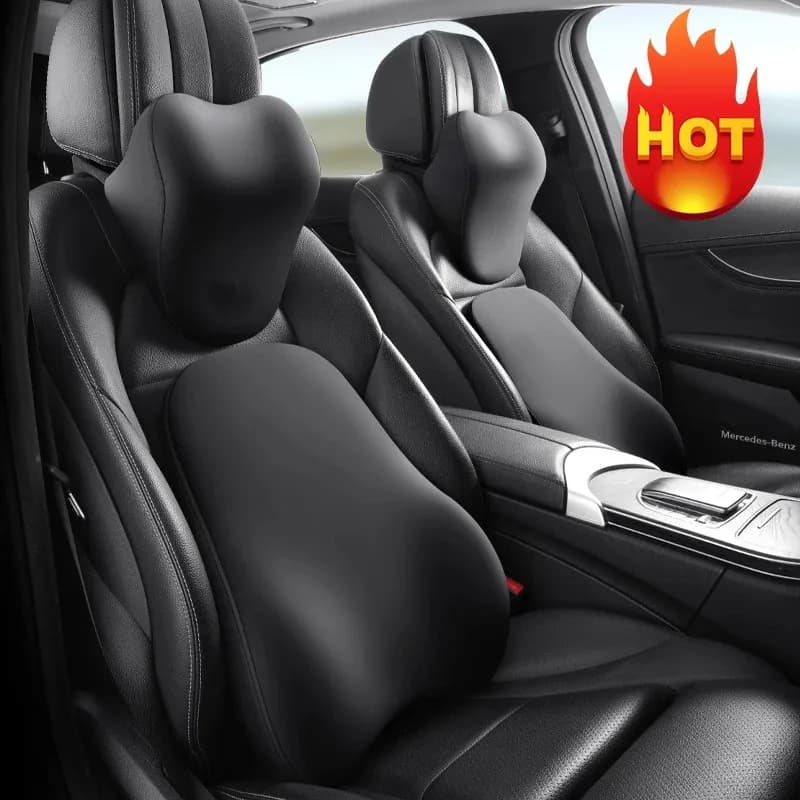 Cuscino per il collo dell'auto poggiatesta in Memory Foam cuscino di supporto lombare traspirante cuscino lombare universale per auto accessori interni