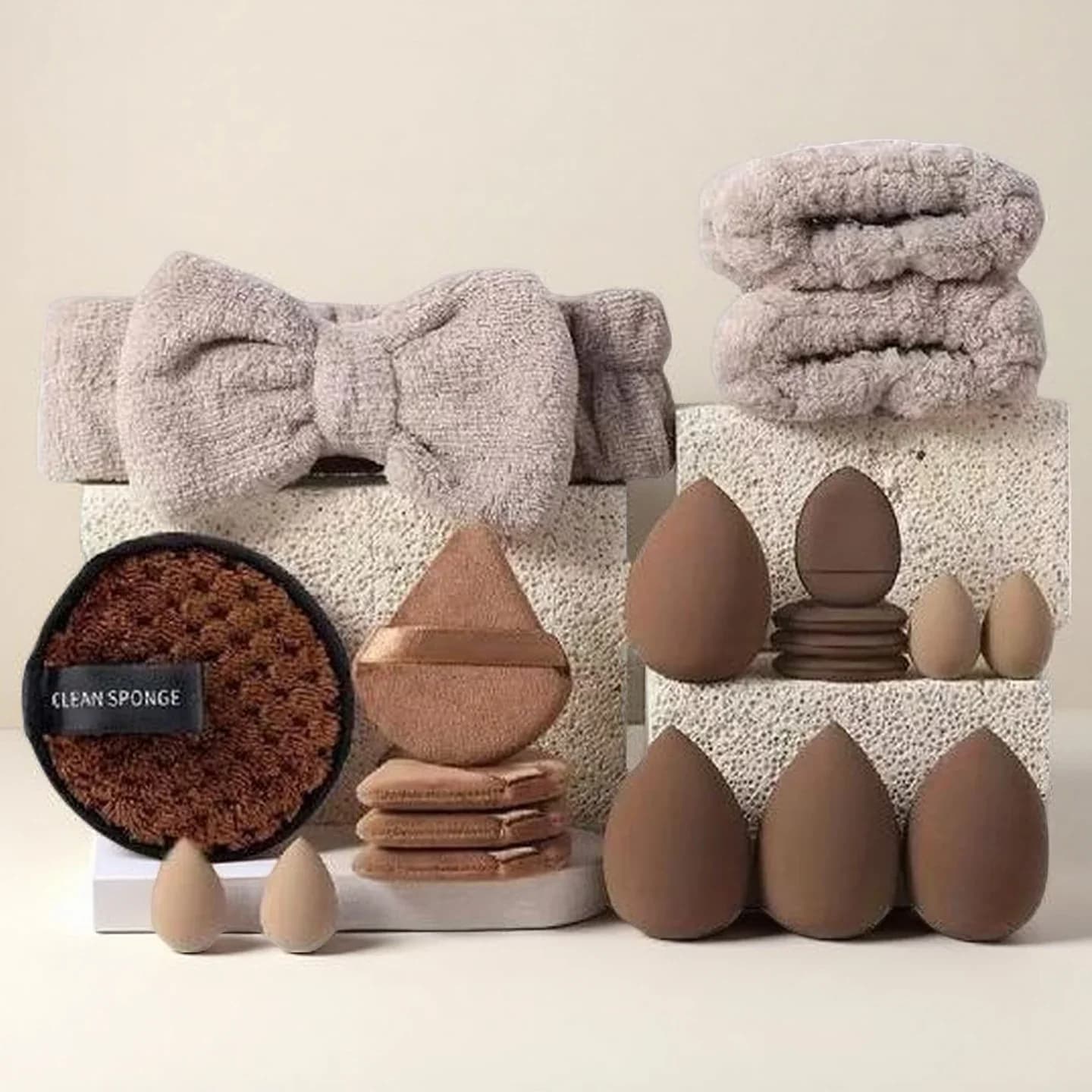 Kit di 20 spugne per il trucco, spugne triangolari per la bellezza, mini spugne per il make-up per fondotinta liquido, correttore e crema.