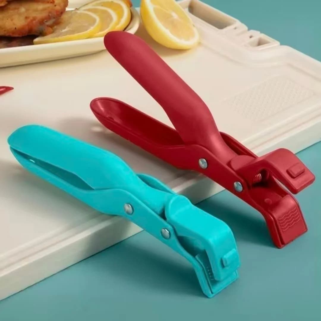 Pinza Antiscivolo per Pentole e Padelle, Clip per Piatti Caldi, Pinze con Manico in Silicone, Utensile da Cucina, Accessorio per Friggitrice ad Aria e Campeggio