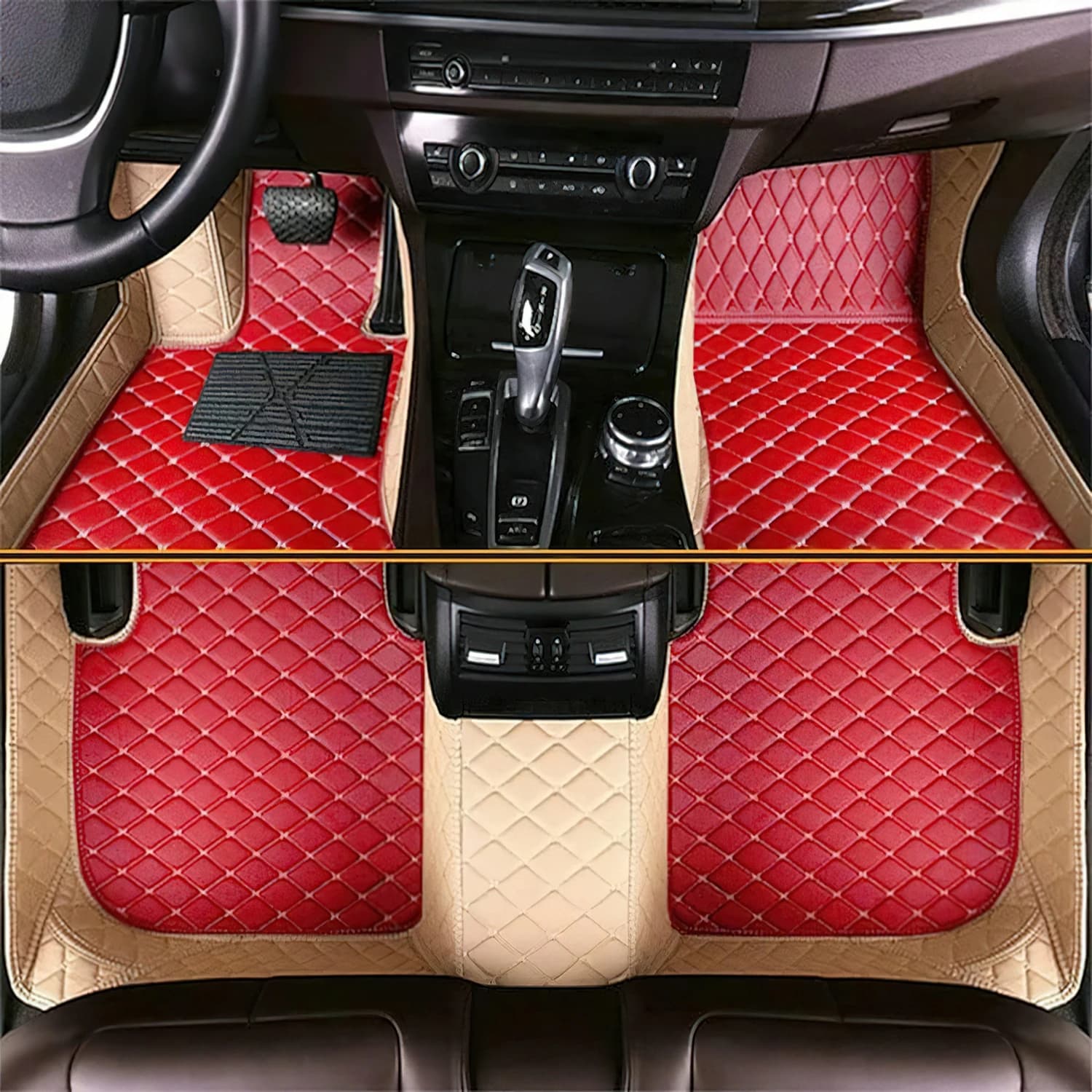 Accessori Tappetini per auto personalizzati per Cadillac Escalade ESV 8 posti 2021-2025 Set completo automatico tappeti tappetini in pelle