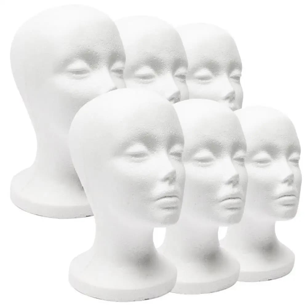 1 pz femminile polistirolo schiuma manichino manichino testa modello cappello occhiali Display schiuma manichino testa modello cappello parrucca espositore Rack