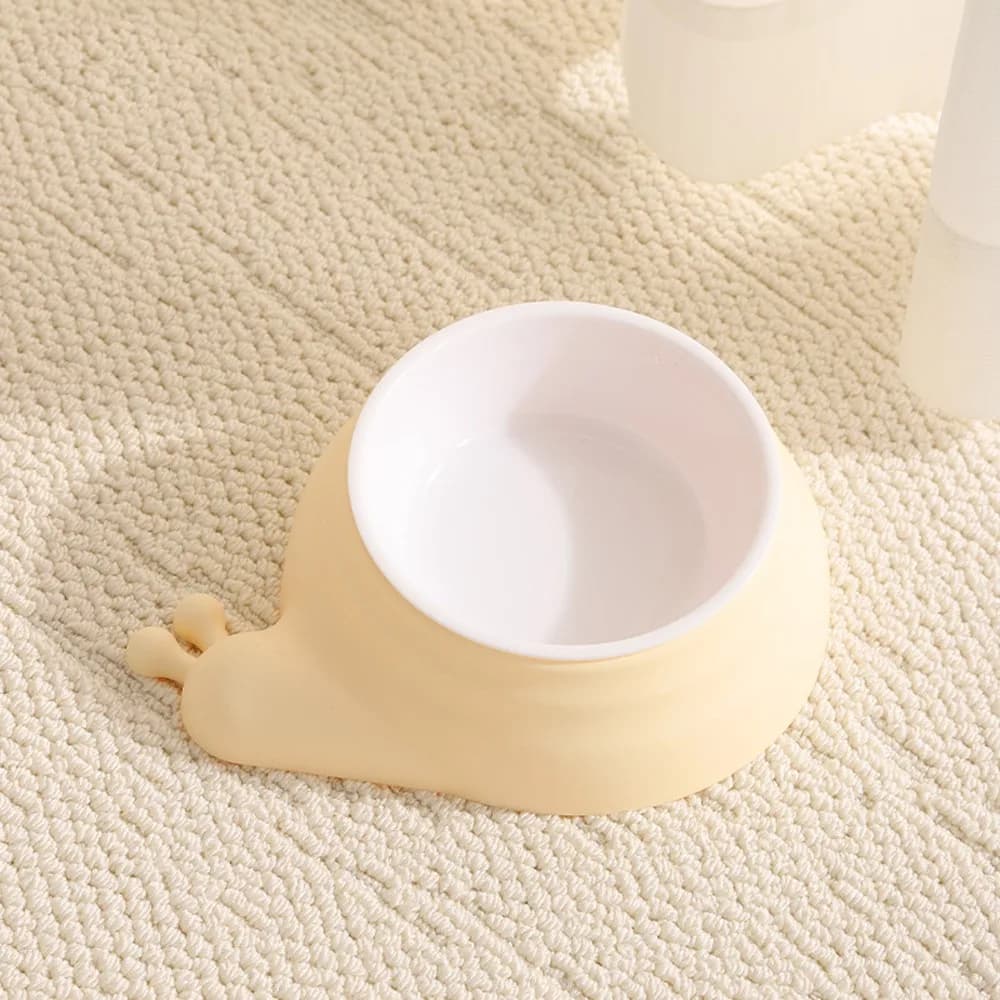 Ciotola per mangiatoia per gatti in acciaio inossidabile per animali domestici Ciotole per acqua anti-fuoriuscita a forma di lumaca Ciotole per acqua per gatti antiscivolo anti-perdite Uso esterno