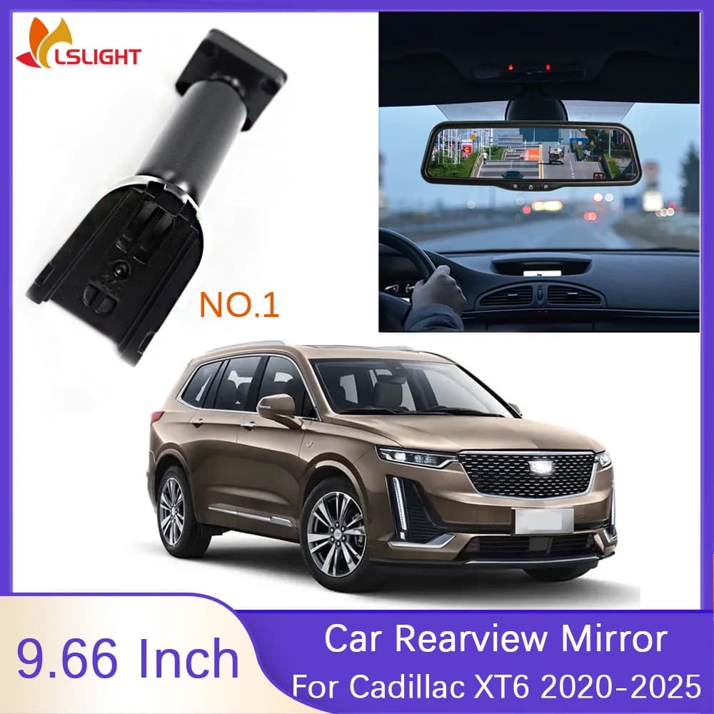 Car rearview mirror for Cadillac XT6 2020-2025 Monitor Dashcam 9.66 inch HD 1080P AHD signal support with original bracket